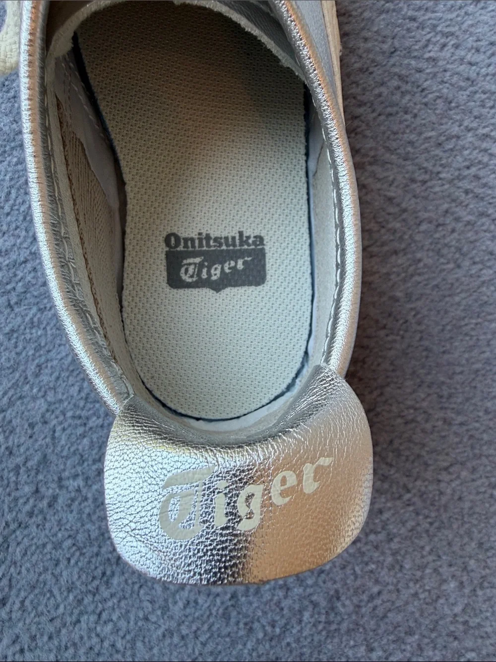 Onitsuka Tiger by Asics Silver Leather Lace-Up Sneakers